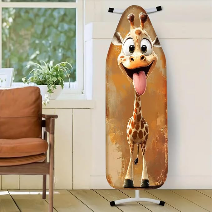 Nuxovilar Cartoon Giraffe Pattern Ironing Board Cover, 15 * 54inch, Fits Most Standard Boards, Ironing Accessory, Home Decor