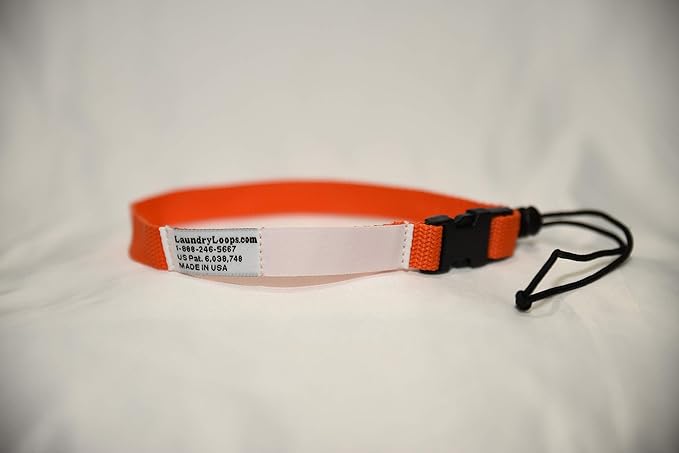 Laundry Loop with Sock Snare, Premium Orange Laundering Strap