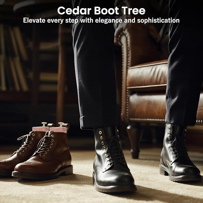Cedar Boot Tree for Men,Boot Trees,Boot Stretcher & Shaper,with Storage Bags and Boot Crease Protectors