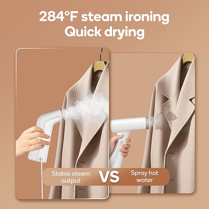 Mini Travel Steamer for Clothes,Dual Voltage & Wrong Voltage Alarm,110-240V Steamer & Iron 2 In 1,Integrated 170ml Tank,1.2lbs Travel Size Fabric Iron,Handheld Steaming Wrinkles Remover For Garment