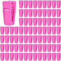 80 Pcs Plastic Baby Hanger Clips Slim-line Finger Clips Set for Clothes Hanger Velvet Hanger (Pink)