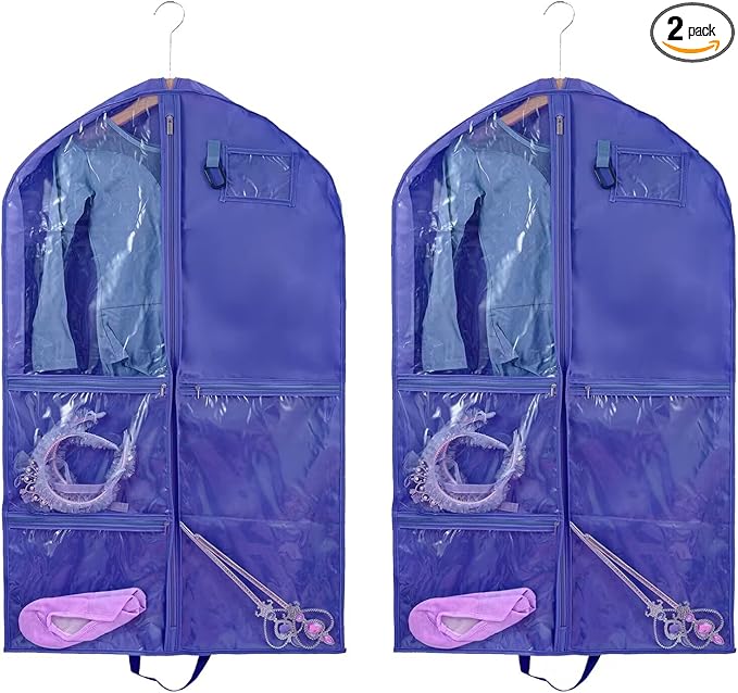 Dance Costume Garment Bags for Dancers,Garment Bag 40 Inch for Dance Competitions,Garment Bags For Travel Hanging Clothes,Waterproof Hanging Clohtes Storage Garment Bag.