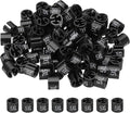 PATIKIL 100 Pcs Clothes Hanger Markers, 5XL Size Tags Fit 3mm Rod Garment Size Hanger Clips Color Coding Label for Clothing Hangers, Black