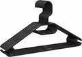 Pack of 10 Plastic Hangers for All Types of Clothes – 100% Recycled Plastic - 360º Swivel Hook - Space Saving - Accessory Holder - Hooks for Dresses and Blouses - Black - Made in Spain