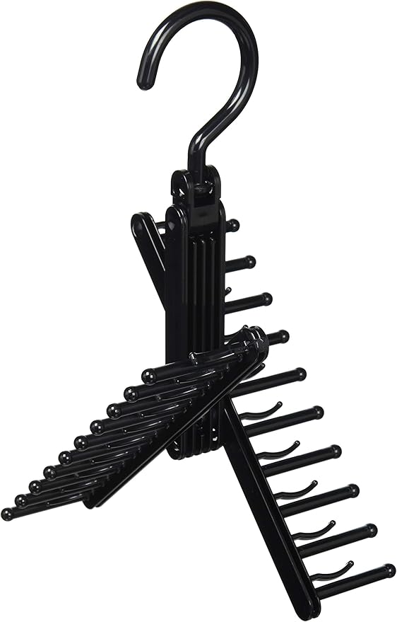 シンコハンガー(Shinkohanger) Cinco Hangers, Best Line Tie Hanger Cloth, Black