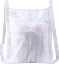 Sneaker Wash & Dry Net Bag for Dryer, Reused Laundry Bag, 15.7x13.8 Inch Large HoneyComber Mesh Bags with Zipper and Strap for Shoes, Clothing (1pcs Double Layer)