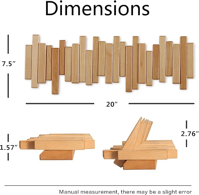 DESAINOPH® Wooden Coat Rack Wall Mounted Sticks Multi Rack Solid Handmade Natural Wood Artwork with 5 Flip-Down Unique Modern Hooks for Coats Bag Hat Umbrella