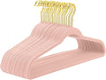MIZGI Blush Pink Velvet Hangers 60 Pack,Premium Gold Clothes Non-Slip Felt Hangers,Sturdy Pink Heavy Duty Coat Hanger,Durable Suit Hanger for Space Saving, No Marks