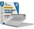 Lifemaster Metal Pants Hanger Set - 20 Pieces Elegant Non-Slip Closet Space Saving Hanger Set for Pants, Trouser, Blankets, and Jeans with Open Ended Sleek Design - White