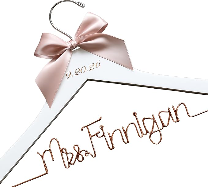 Personalized Bridal Dress Hangers | Bride & Wedding & Bridesmaid Gifts, Mr & Mrs Custom Hangars, Graduation Keepsakes | Doctor/Phd & Professional Career Hangers