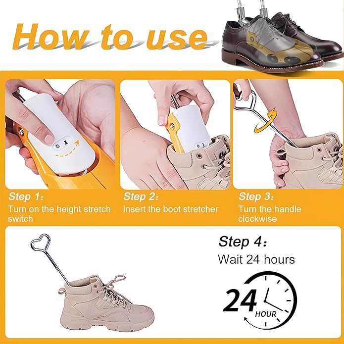 Boot Stretchers for Cowboy Boots Shoe Stretcher for Wide Feet Men Shoe Trees Adjustable Length & Width for Men Women