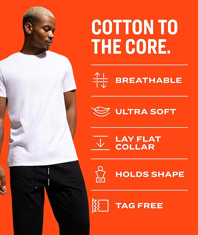 Pair of Thieves Men Super Soft Crew Neck | T-Shirt for Men | Breathable, Tagless Performance Cotton Blend | All-Day Wear