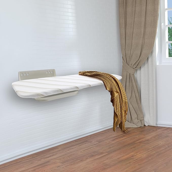 Wall Mounted Ironing Board, 180° Swivel Iron Board with Heat Resistant Cover, Table Folding Iron Board Space Saving for Home Laundry Room