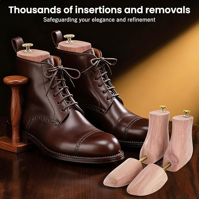 Cedar Boot Tree for Men,Boot Trees,Boot Stretcher & Shaper,with Storage Bags and Boot Crease Protectors