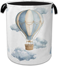 Hot Air Balloon Laundry Basket Collapsible Laundry Hamper Oxford Storage Bin for Clothes Storage, Toy Organizer, Books and Sundries 16" X 20.8"