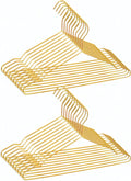 20 Pack Gold Metal Suit Hanger Wire Hanger Space Saving Clothes Hanger for Dress, Shirts, Slacks,Jackets, Pants