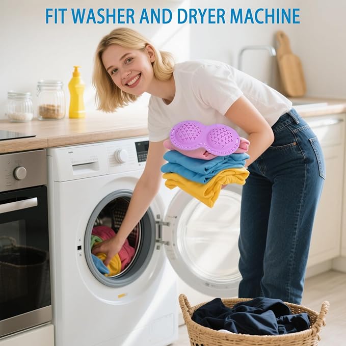 Silicone Bra Washing Bags for Laundry,Delicates Mesh Laundry Bags, Suitable for all Cup Sizes bra,Sports Bras, Swimsuits, Socks & Silk protector,Anti Deformation Lingerie Bag for Machine (purple)