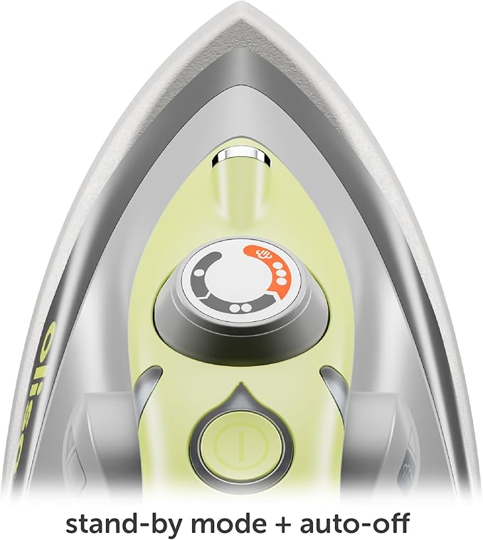 oliso M3Pro Project Steam Iron with Solemate – 1000W Ceramic Soleplate Iron and LED Light for Sewing, Quilting, Crafting, and Travel – Pistachio