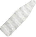 Juvale Ironing Board Cover & Pad - Secure Drawstring Fit for Iron Board Cover with Padding - Extra-Thick Foam for Pressing Pad - 15 x 54 in, Grey Stripe