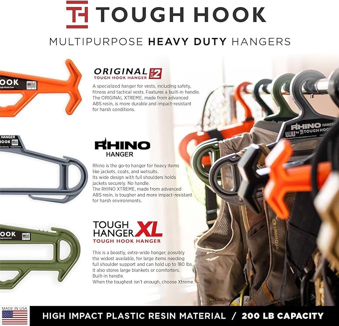 Tough Hook ID MAX Heavy Duty Identification Hanger, USA Made 200 lb Cap.Plate Carrier,Police Tactical Gear, Scuba BCD Anti-Slip Wetsuit & Body Armor Organization System with 3 ID Loop Strips 1 Foliage