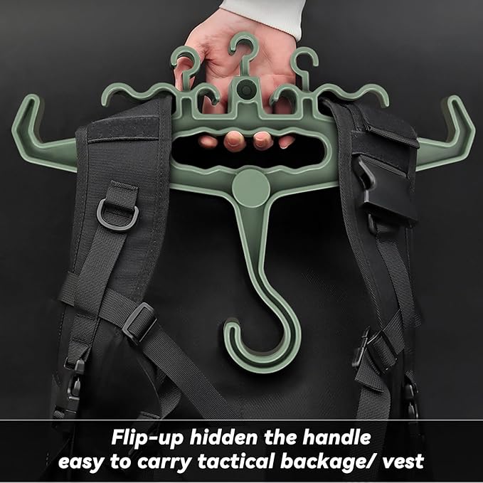 Upgrade Super Heavy Duty Hangers for Tactical Gear, Portable Tactical Gear Police Gear Backpack Organizer for CS Tactical Training Outdoor