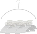 Mawa by Reston Lloyd Euro Series Non-Slip Space Saving Steel Clothes Hanger for Shirts, Dresses, Sweaters, Style 40/P,White, Set of 130