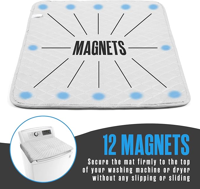 Houseables Ironing Mat, Ironing Pad, Iron Mat, Iron Pad, Dryer Top Protector, Magnetic, Portable, Blanket Cover for Table Top, Countertop, Washer, Travel Board, Quilting, Cloth, Wide, Thick, 36 x 30