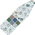 Ironing Board Cover and Pad Standard Size 15 x 54,3 Pairs of Hook and Loop Fastener Straps,Elastic Edges,2 Layers Ironing Board Cover with Thick Padding (F Pattern)