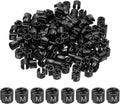 PATIKIL 300 Pcs Clothes Hanger Markers M Fit Rod Garment Size Tag Hanger Clips Round Color Coding Label for Clothing, Black