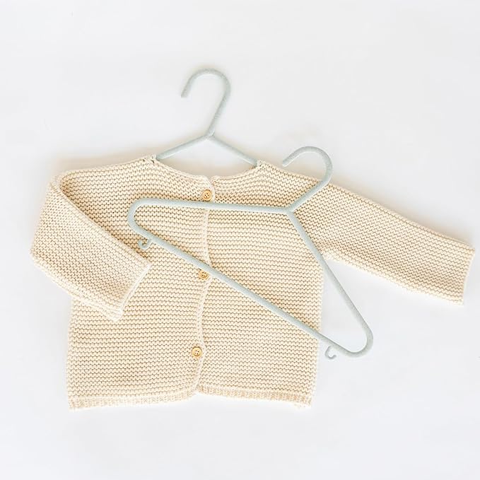 3 Sprouts Wheat Straw Plastic Hangers - 30-Pack Eco-Conscious Toddler Hangers for Child & Baby Clothes, Coats - Kid Closet Hanger Ideal for Small Girls, Boys, Children & - Speckled Green