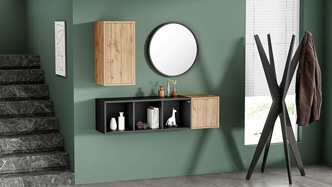 Mobili Fiver, Coat stand, Emma Ashwood Black, Made In Italy