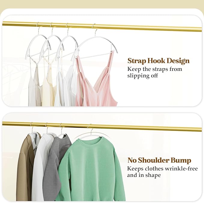 Heavy Duty Metal Suit Hangers 20 Pack, Non-Slip PVC Coating, No Shoulder Bumps, Space Saving Clothes Hangers for Sweaters, Coat, Shirts, Skirt, Jackets, White
