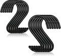 6.2 Inch 24 Pack Large S Hooks for Hanging Plants,Vinyl Coated Heavy Duty S Hooks for Hanging Non Slip S Hanger Hooks Steel Metal with Rubber Stopper Closet Hooks,Clothes,Jeans,Pot Pan Garden