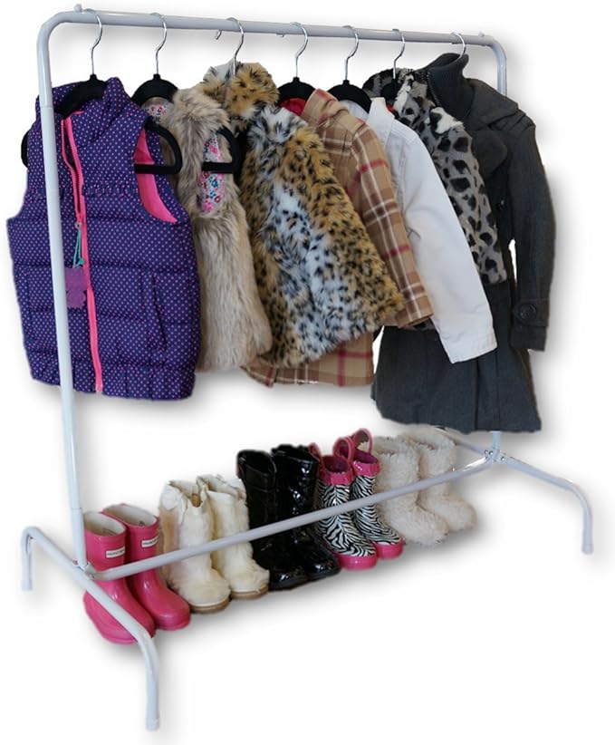 Childrens Velvet Hangers - 10 Black Velvet Hangers (for use with Child Garment Rack)