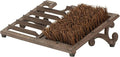 MyGift Heavy Duty Rustic Cast Iron Boot Scrubber for Outdoor Porch, All Weather Outdoor Shoe Scraper Brush and Boot Puller with Angled Design