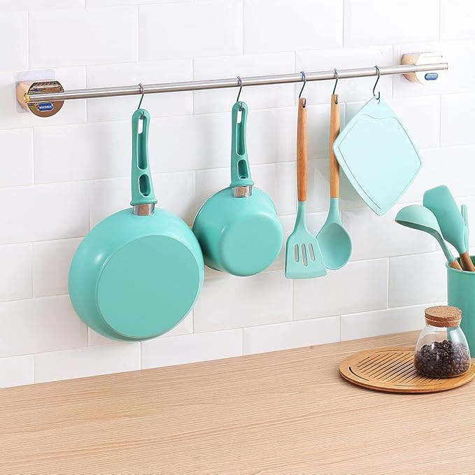 Evanda Rainbow S Hooks for Hanging Pack of 30, Heavy Duty Stainless Steel Titainium Plating Metal Mutil Purpose Hanger for Kitchen Pans, Pots, Utensils Tooks, Cups, Mugs, Clothes, Bags, Towels, Plants