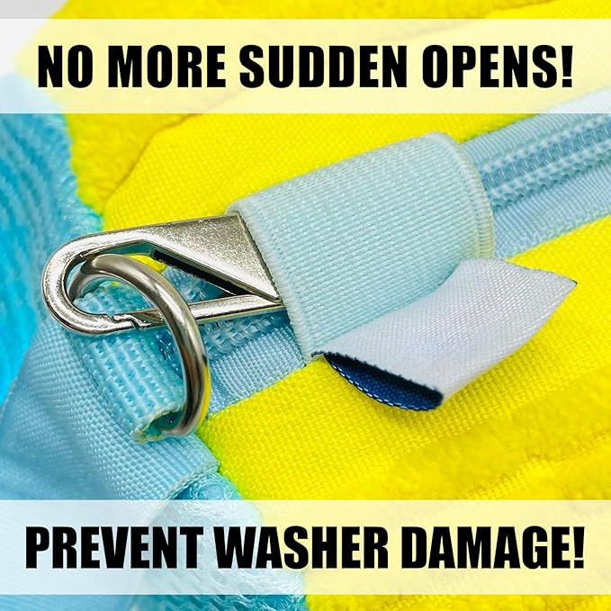 Shoe Wash Bags Set (2 Large) with 4 Shoe Trees – Hook-Lock Zipper, 360° Water-Flow Mesh, Reusable, Washer & Dryer Safe