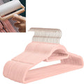 Velvet Hangers,Felt Hangers,Non-Slip Clothes Hanger, Multifunctional Space Saving Clothes Hangers for Wedding Dress & Dress Clothes(Pink 2,30pcs)