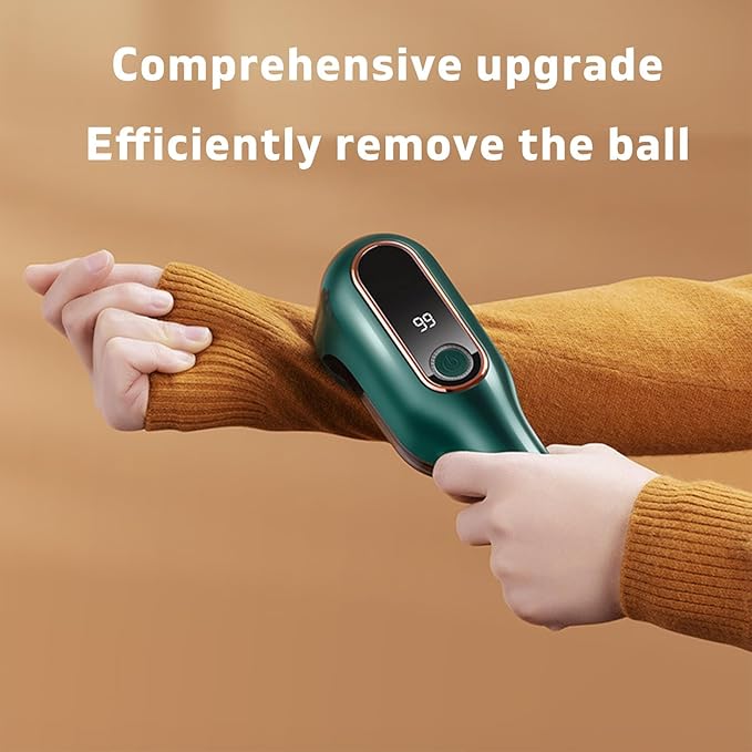 Lint Buster for Clothes, Scrubeeze Lint Buster, Digital Power Display Electric Lint Remover Rechargeable, Fabric Shaver and Lint Remover (1PC Green)