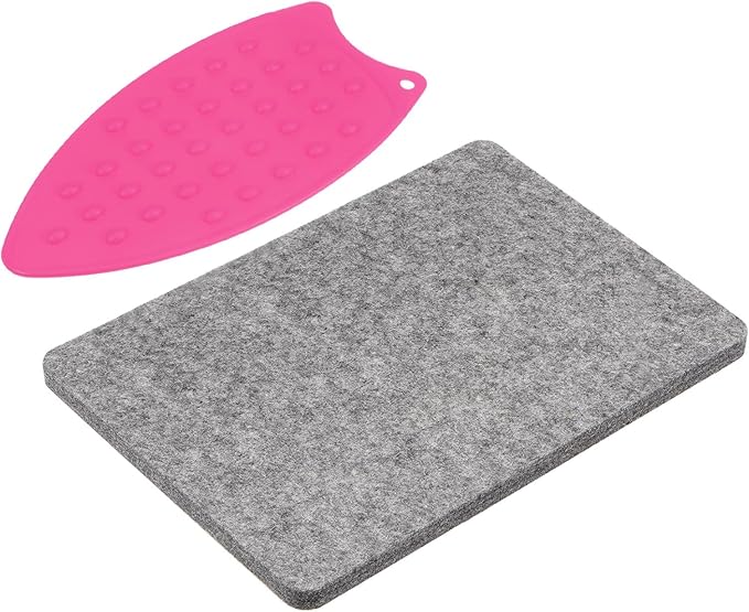 HARFINGTON Wool Pressing Mat 12" x 9" Wool Ironing Pad Sewing Notions for Crafts Quilter Quilting