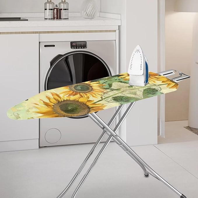 Flashideas Sunflower Ironing Board Cover Universal Stretchy Stain Reisstant Cover for Ironing Board with Adjustable Straps Ironing Board Accessories
