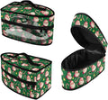 Christmas Iron Portable Storage Bag Fits for Accessories Travel Irons Reusable Wear-resistant Steam Iron Storage Case with Smooth Zipper, Santa Claus Bell Crutch