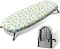 SheeChung Small Ironing Board 12"x32",Table Top Mini Ironing Boards with Heat Resistant Cover and Pad,Foldable Tabletop Ironing Board with Non-Slip Feet for Dorms Travel Use,Leaf