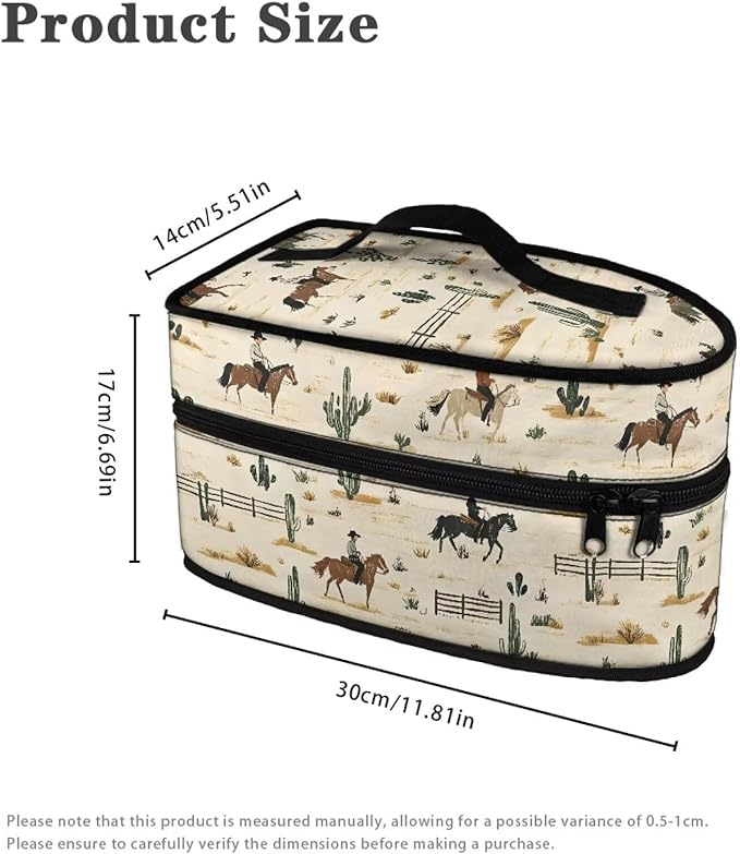 Western Cowboy Travel Iron Holder Case Irons Carrying Organizer for Most Iron and Accessories Irons Portable Storage Bags for Dustproof Bag,Easy to Carry