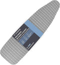 Ironing Board Cover and Pad with Thick Padding Elastic Edge, Resist Scorching, Heavy Duty Iron Board Covers Grey (Chevron)