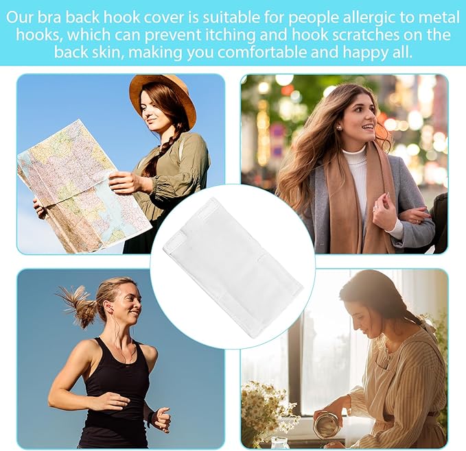3-Pack Breathable Cotton Bra Hook Covers | Soft Back Strap Pads | Stop Bras Chafing & Hooks Irritation