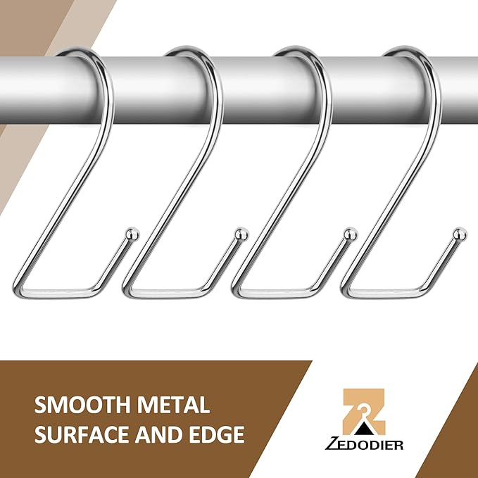 ZEDODIER 15 Pack Purse Hanger Closet, Bag Organizer Purse Hooks for Closet, Keeping Purses Visible and in Good Condition, Metal Hanging Backpack Holder Rack, Silver