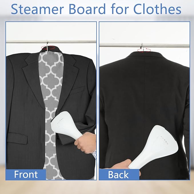 Floral Steamer Board for Clothes with Ironing Glove,34.7"×17.1" Steamer Hanging Ironing Board for Steaming Clothes,Steamer Pad,Hanging Steam Iron Pad,Clothes Steamer Board Stand for Steaming Clothes