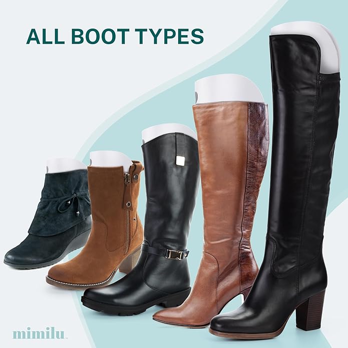 MIMILU 10 Pieces (5 Pairs) Boot Shaper Form Inserts. Stand Up Shape Holder For All Types Of Boots