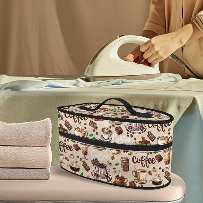 Coffee Chocolate Iron Storage Bag Compatible with Most Iron Lightweight Wear-resistant Clothes Iron Storage Case for Clothing Store